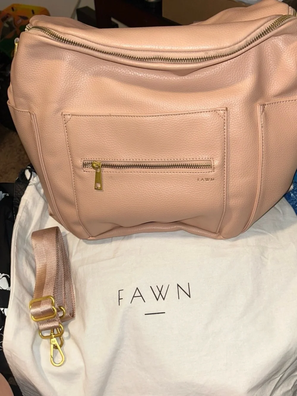 Fawn Design Blush Pink Convertible Diaper Backpack